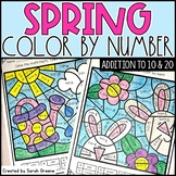 Spring Color by Number - Addition to 10 and 20
