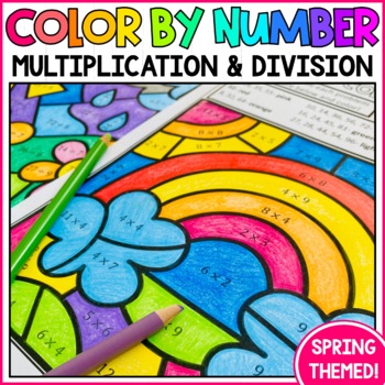 Preview of Spring Color by Number: MULTIPLICATION & DIVISION