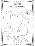 Spring Color by Number - Preschool | PreK | Kindergarten