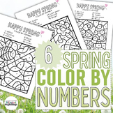 Spring Color by Number Printables (ENGLISH)