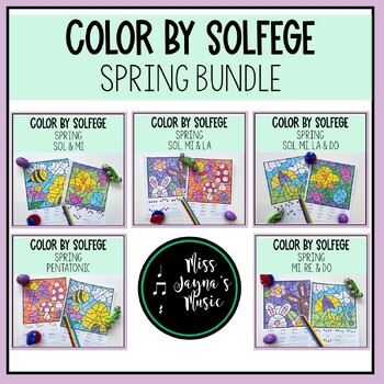 Preview of Spring Color by Solfege Note Bundle