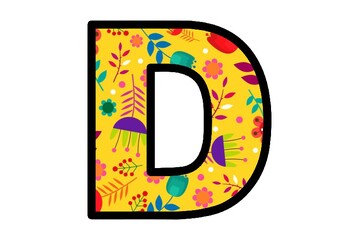 spring colorful flowers bulletin board letters alphabet