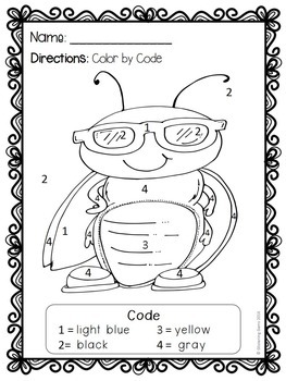 spring coloring pages colornumber  colorcode