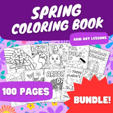 Spring Coloring Book Bundle - Holiday Coloring Pages - Mar