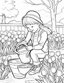 Spring Coloring Book Pages for Kids | March Summer Fall Winter