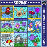 Spring - Coloring By Code Clip Art Set {Educlips Clipart}