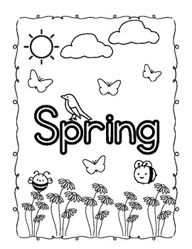 Spring Coloring Page By Teacher Isabel 