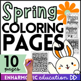 Spring Coloring Page Sheets for Big Kids - Music Inspired 