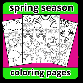 Spring Coloring Pages by Little Hands Teacher Tpt | TPT