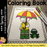 Spring Coloring Pages | Spring Coloring Book - A Four Pack