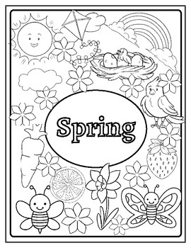 Spring Coloring Pages by Teacher Evolution | TPT