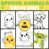 Spring Coloring Pages Activities - Fun Springtime Animals 