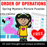 Spring Coloring Pages | Basic Order of Operations Color Wo