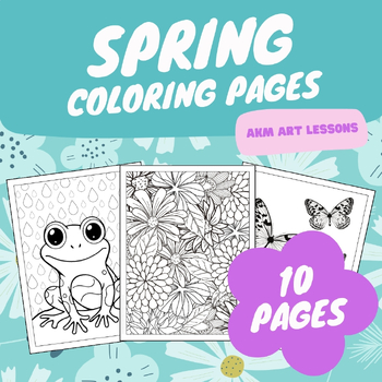 Preview of Spring Coloring Pages - Coloring Sheets - Spring Coloring Book