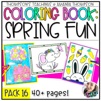 Preview of Spring Coloring Pages | Coloring Sheets | Spring Coloring Book