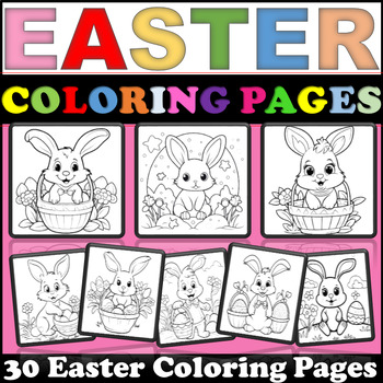 Preview of Spring Coloring Pages | Easter Coloring Pages | Easter Egg Coloring Page