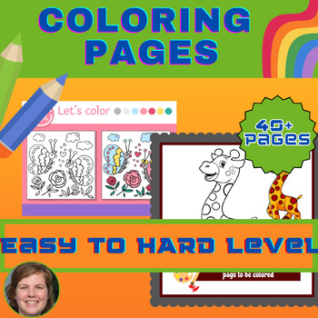 Preview of Spring Coloring Pages (Easy to Hard) / Animals and more