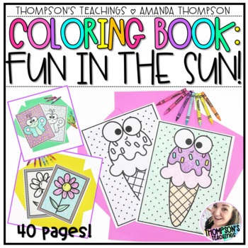 Preview of Spring Coloring Pages - End of the Year Coloring Sheets - Early Finishers