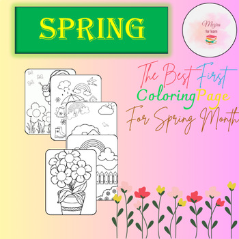 Preview of Spring Coloring Pages | Flower Craf-Classroom Spring-and March Activities