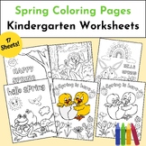 Spring Coloring Pages Kindergarten Worksheets - Stress Rel