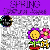 Spring Coloring Pages {Made by Creative Clips Clipart}