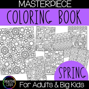 Preview of Spring Coloring Pages: Masterpieces {Made by Creative Clips}