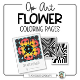 Spring Coloring Pages - Op Art Flowers
