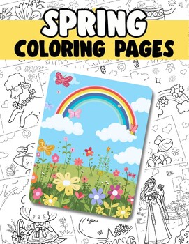 Spring Coloring Pages (PDF Printables) by ZARDINIACOLOR | TPT