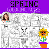 Spring Coloring Pages activity sheets for prek-5th grade k