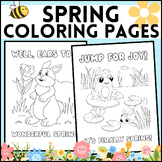 Spring Coloring Pages| Printable Worksheets for Kids| Cute