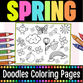 Spring Coloring sheets | spring doodle coloring pages | sp