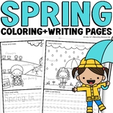 Spring Coloring Pages Spring Writing Activities Kindergart