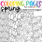Spring Coloring Pages and Activity