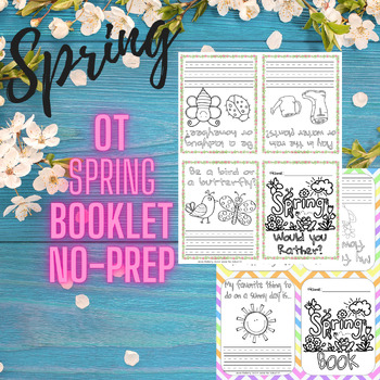 Preview of Spring Coloring/Writing Books: Occupational Therapy