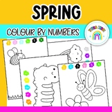 Spring Colour by Number - Number Activity Under 10 - 5 Col