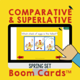 Spring Comparative Grammar & Boom™ Cards for Speech Therap