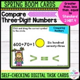 Spring Compare Three Digit Numbers BOOM™ Cards Standard 2.NBT.4