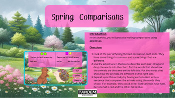 Preview of Spring Comparisons - Interactive PowerPoint Activity for Language Development