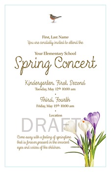 Preview of Spring Concert Invitation
