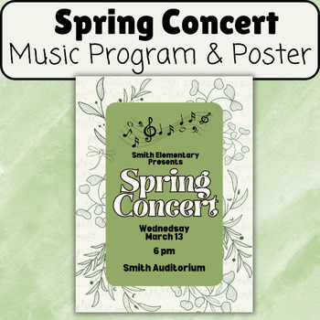 Preview of Spring Concert Program and Poster, Band Choir Orchestra Elementary Performance