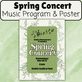 Spring Concert Program and Poster, Band Choir Orchestra El
