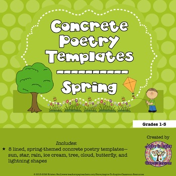 Preview of FREEBIE Spring Concrete Poetry Templates