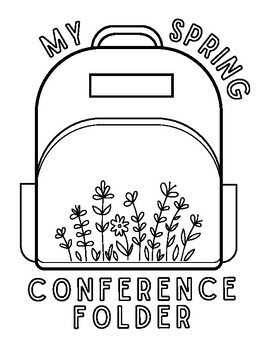 Preview of Spring Conference Folder Cover + Student Self Assessment