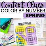 Spring Context Clues Color By Number Worksheets April