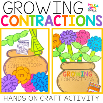 Growing Contractions Craftivity by Polka Dots Please | TpT