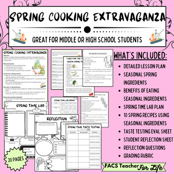 Preview of Spring Cooking Extravaganza: Cooking, FACS, Middle or High School