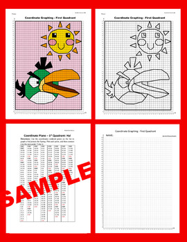 coordinate plane worksheets angry birds