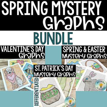 Preview of Spring Coordinated Graphing Activity - Valentine's & St. Patrick's Day & Easter