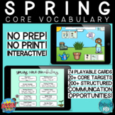 Spring Core Vocabulary AAC Early Language Boom Cards™  for