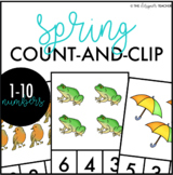 Spring Count and Clip Cards Numbers 1-10